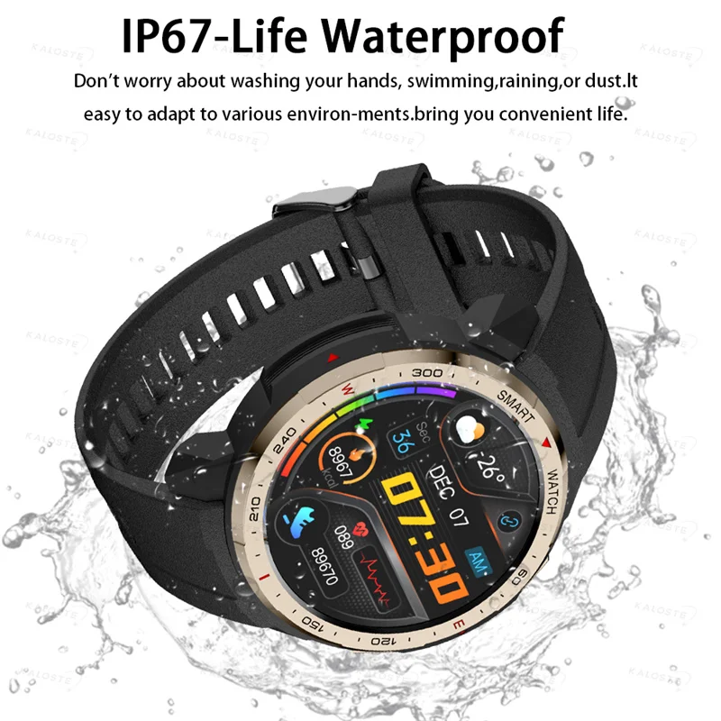 2022 Новые спортивные умные часы для мужчин с функцией Bluetooth-звонков, локальной музыки и памятью 8 ГБ, фитнес-трекер SmartWatch для Android Samsung Apple iOS.