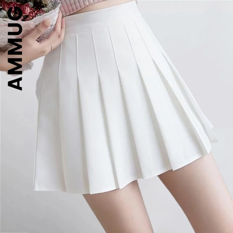 

Женская мини-юбка с завышенной талией, на молнии