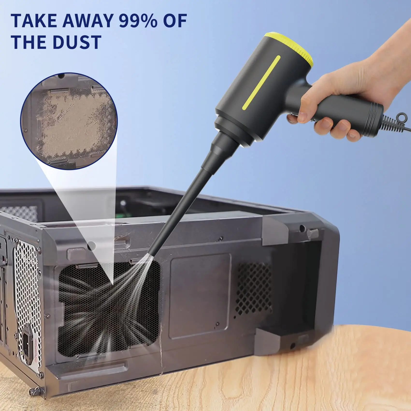 Электрический воздушный пылесос 500 Вт сжатый воздух 40000 об/мин электроника