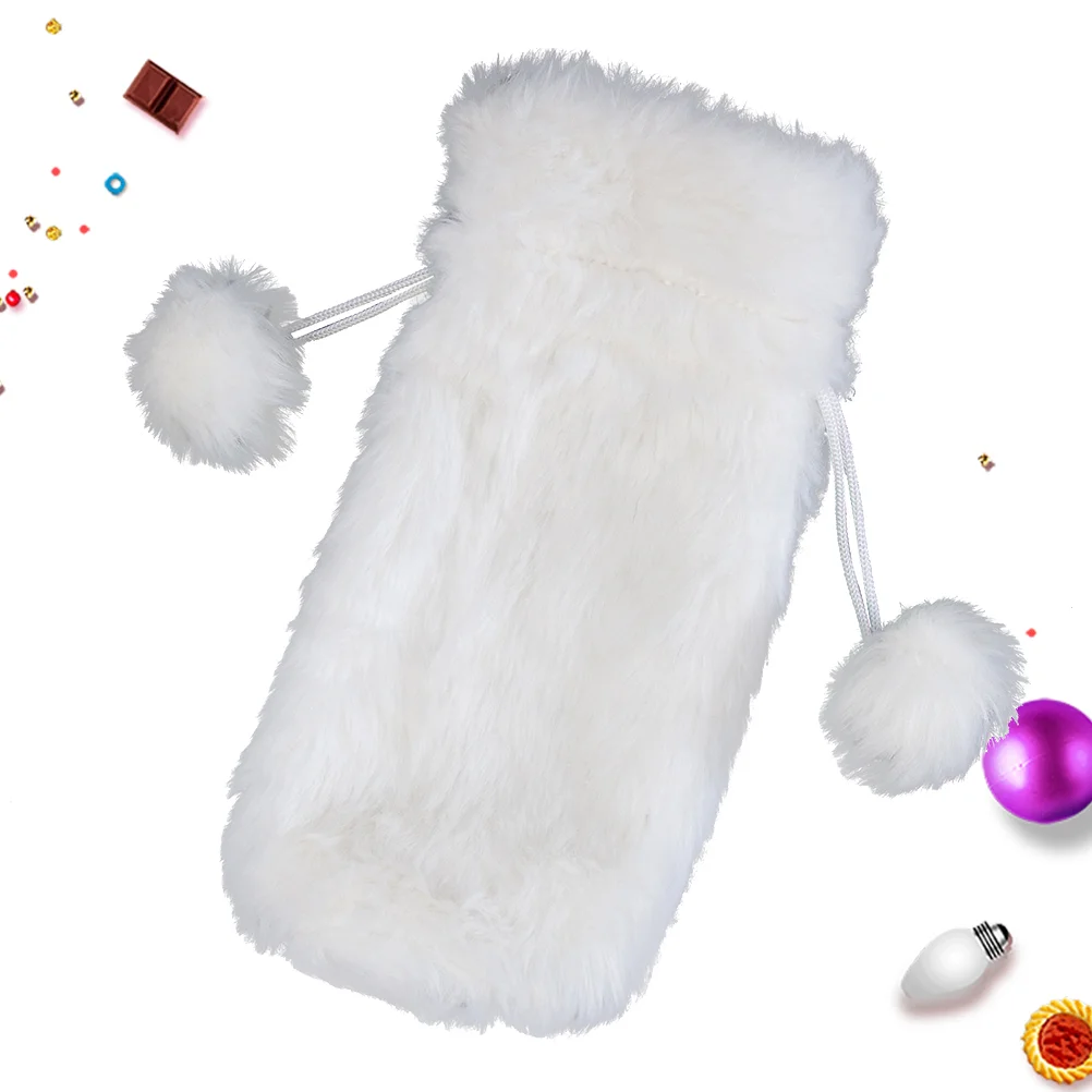 

Bottlechristmas Cover Champagne Decoration Bag Party Covers Decorative Gift Decorations Bagstableware Table Red Drawstring