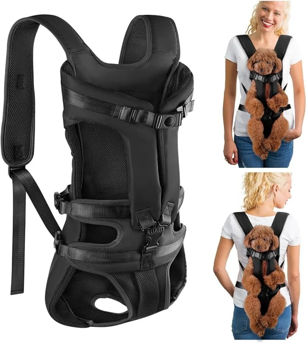 KLYM-регулируемая переноска для собак на передней части ремни рюкзака свободные