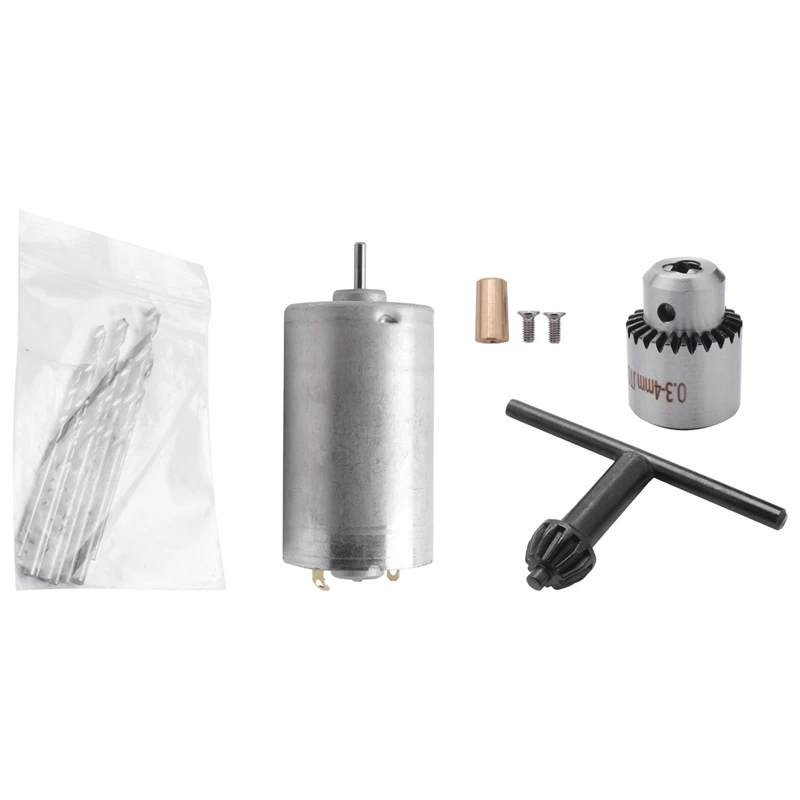 

Мини Dc 12V электрический двигатель древесина печатная плата ручная дрель сверлильный набор с 10 шт. 0,5-3 мм твист бит и Jt0 патроны кронштейн Стен...