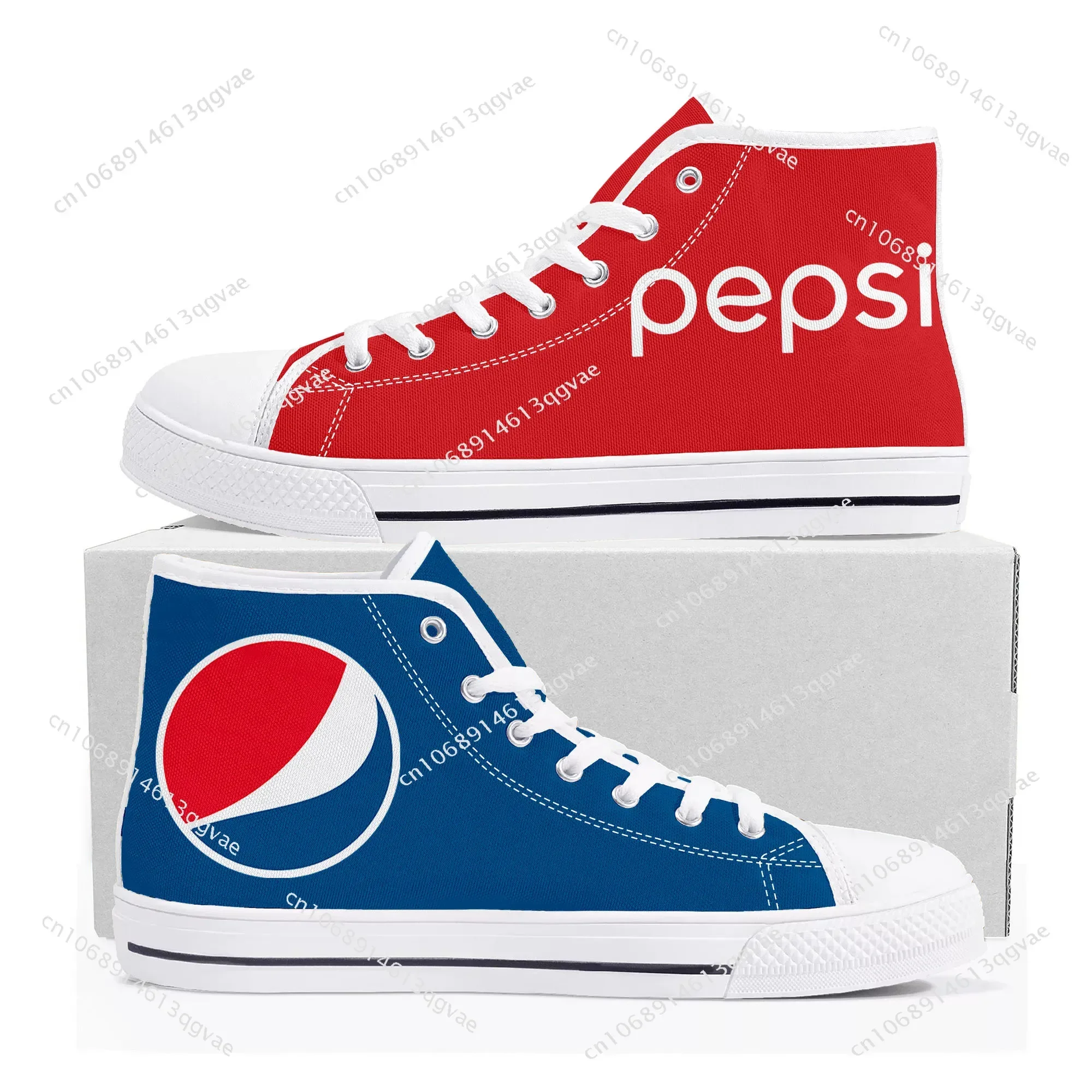 P-Pepsi-Cola высокие кроссовки высокого качества мужские и женские парусиновые для