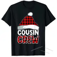Christmas Cousin Crew Buffalo Red Plaid Pajamas Family Xmas T-Shirt Gift Idea