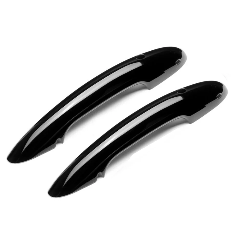 

F57 Door handle covers For LHD 12mm 2pcs For MINI Cooper 3-Door 2014 On Glossy ABS Black Practical Quality New