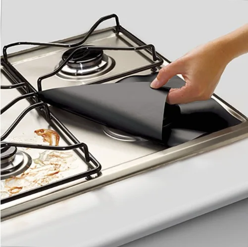

1/4PC Stove Protector Cover Liner Gas Stove Protector Gas Stove Stovetop Burner Protector Kitchen Accessories Mat Cooker Cover