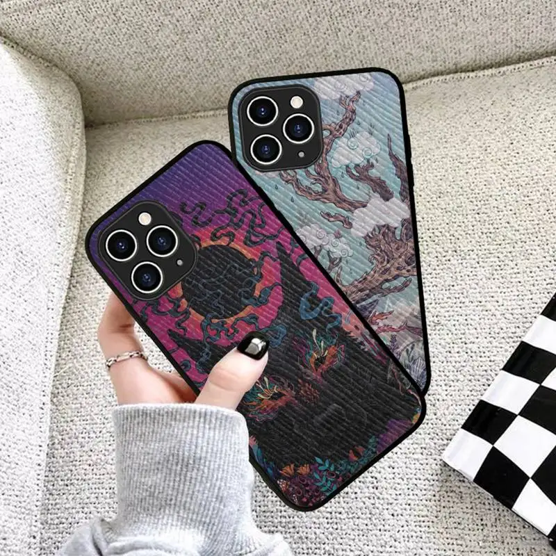 

Art Animal Phone Case Hard Leather Case for iPhone 11 12 13 Mini Pro Max 8 7 Plus SE 2020 X XR XS Coque