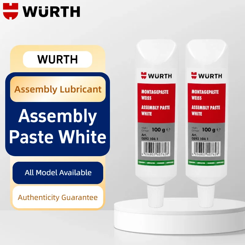 Фото Смазка Wurth Assembly Paste White 100г, твердая, противозадирная, для подшипников, шестерен, направляющих №1