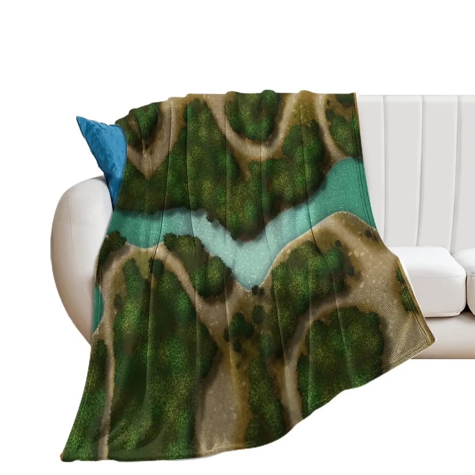 Лесные дорожки и потоки 002 боевая карта для настольной ролевой игры миниатюры