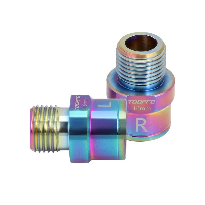 

TOOPRE Bike Pedal Axle Extenders Bicycle Pedal Extension Bolts 16Mm Bike Pedal Adaptor For MTB Road Bicycle Pedals