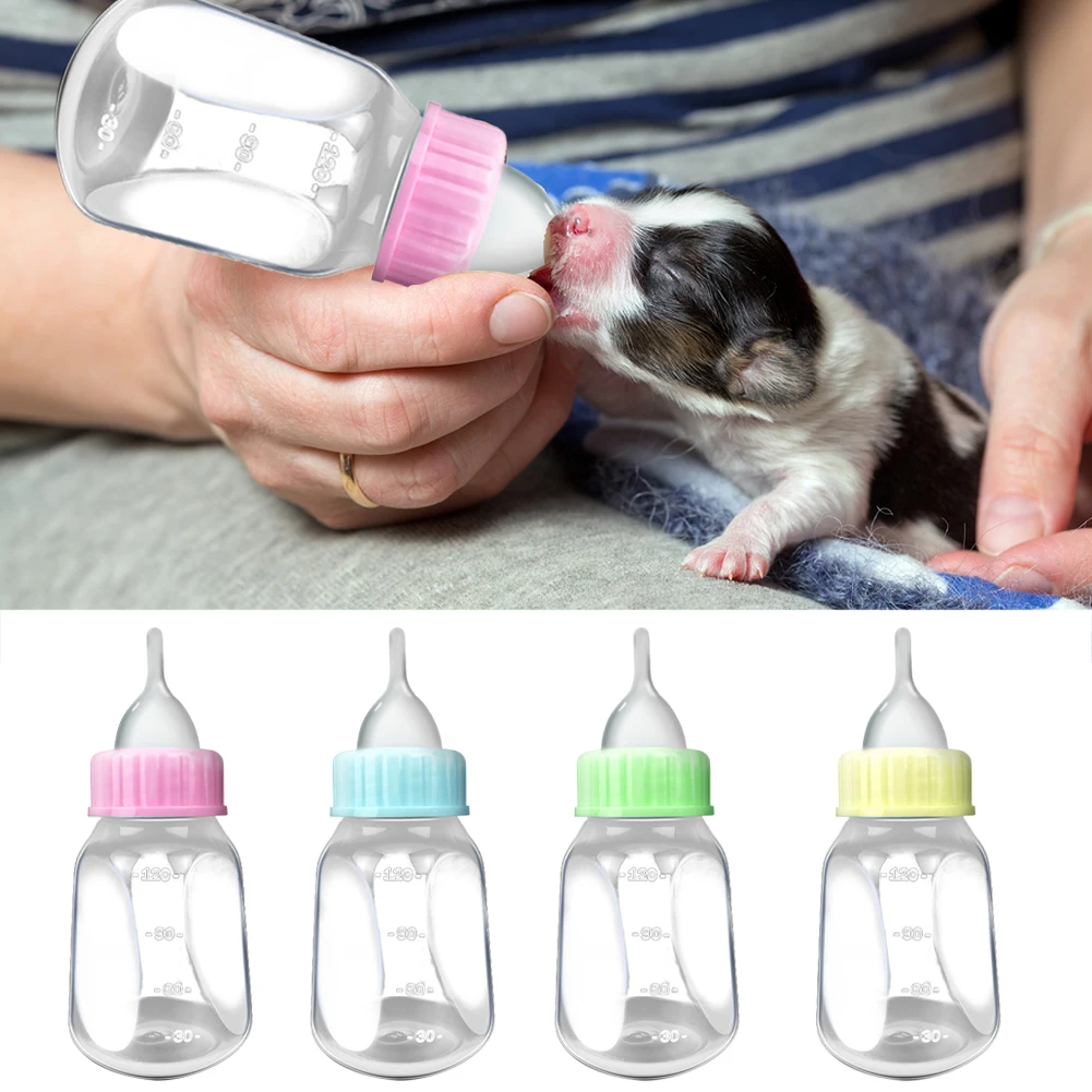 

120 мл ударопрочный портативный хомяк со сменной соской, белки, бутылочка для кормления домашних животных для Новорожденных котят, домашнего...