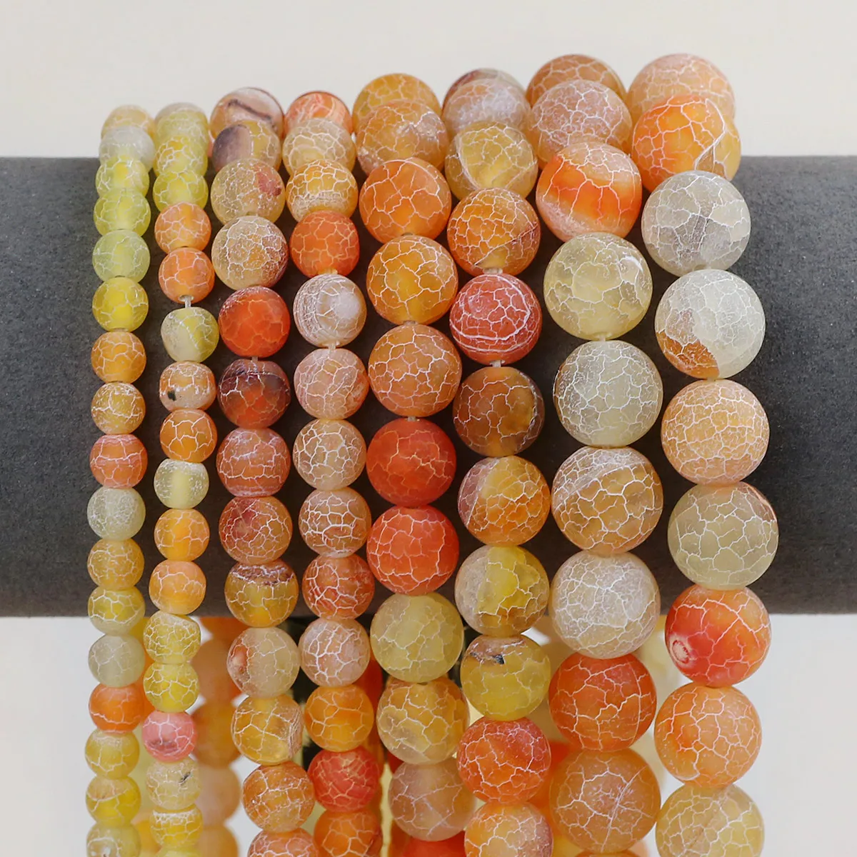 Круглые бусины из агата с отверстиями 15 дюймов нить 6 8 10 12 мм