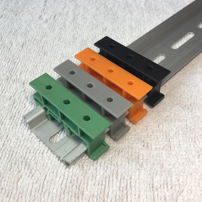 

PCB 25mm DIN Rail Mounting Adapter Circuit Board Bracket Holder Carrier Clips Rail Mount Adapter Circuit Board Bracket