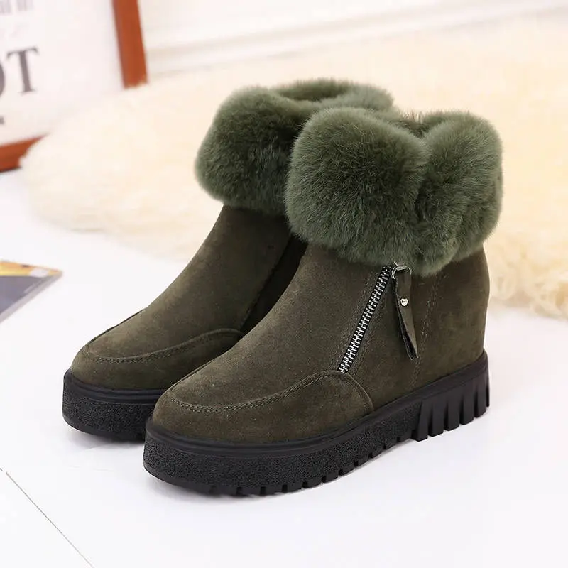 

Add velvet thick bottom to increase short snow boots Mao Mao short boots women's winter Pop cotton shoes Nice women boots