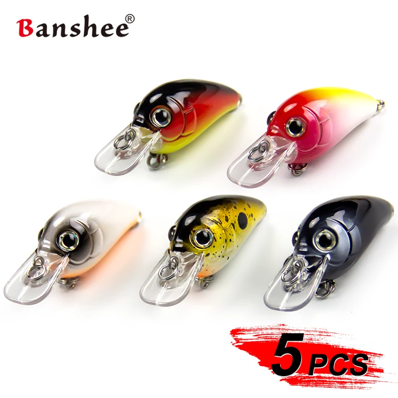 

Banshee 43mm 3.3g Rattling Crankbait Fishing Lure Sinking Minnow Artificial Hard Bait Trolling Mini Wobblers For Pike Perch Bass