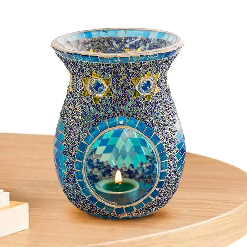 

Turkish Colorful Aromatherapy Table Lamp Glass Material Vintage Home Dining Table Exquisite Decor For Home Office