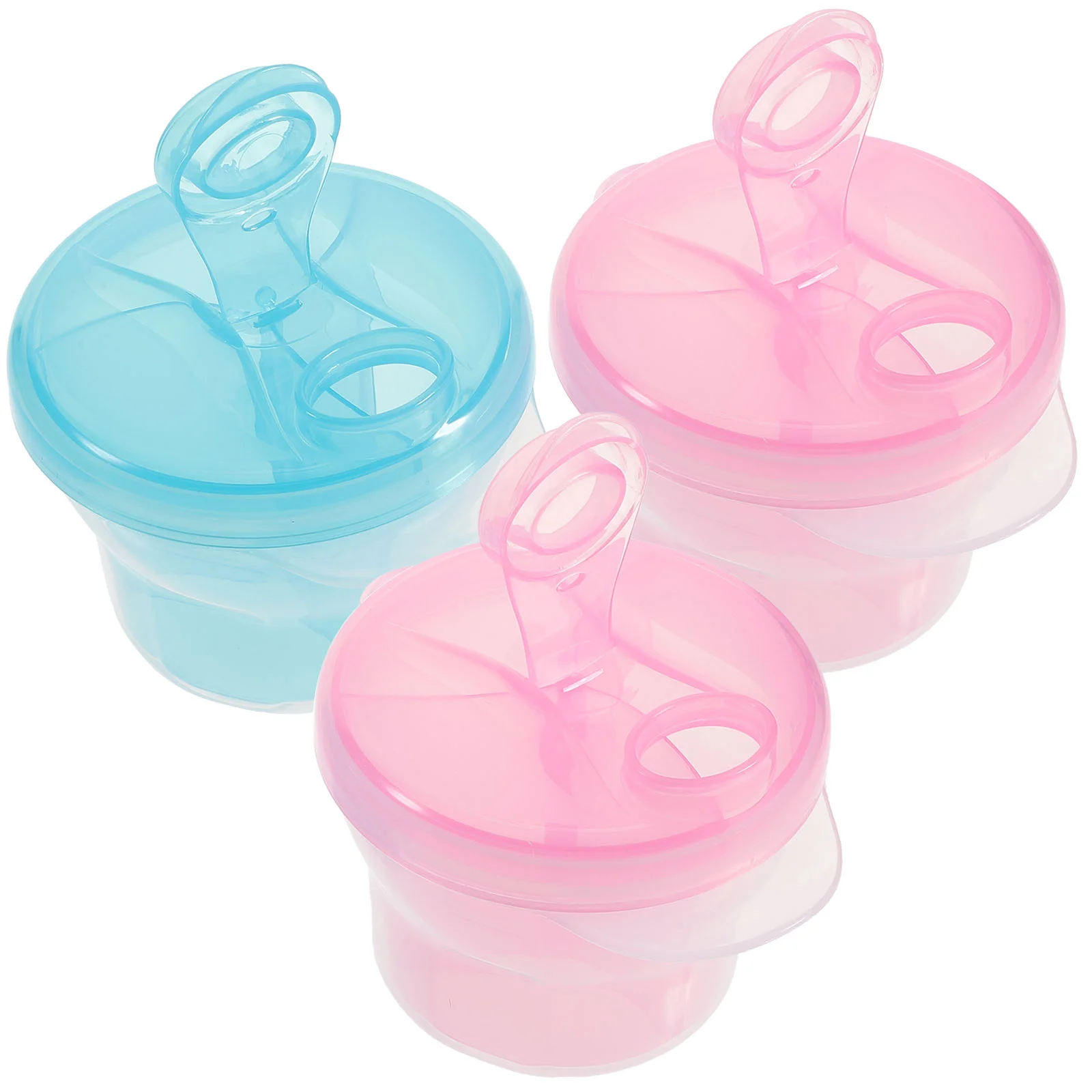 

3 Pcs Travel Formula Dispenser Storage Container Baby Accessories Box Milk Portable