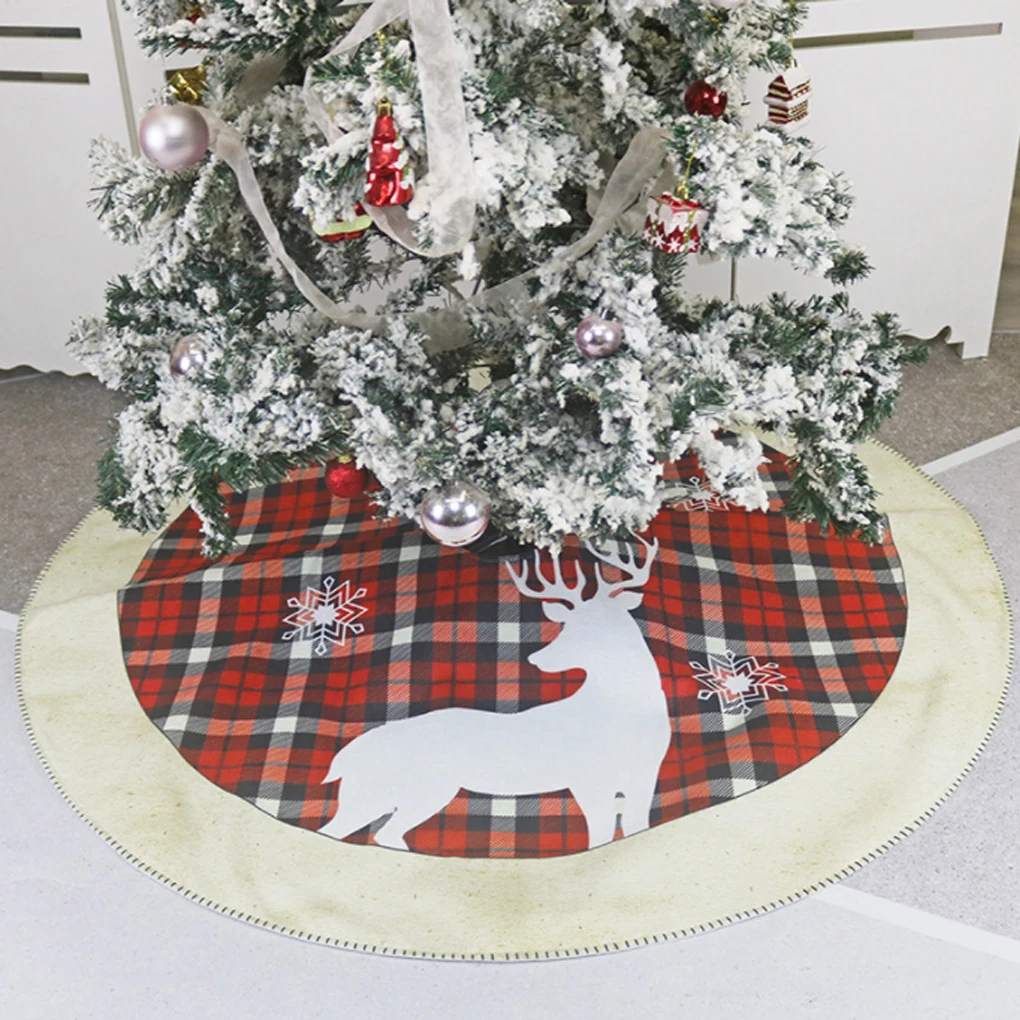 

Рождественская юбка для елки Elk Большой Диаметр 117 см Базовая Крышка декоративный мягкий круглый ковер для дома офиса вечеринки праздника Н...