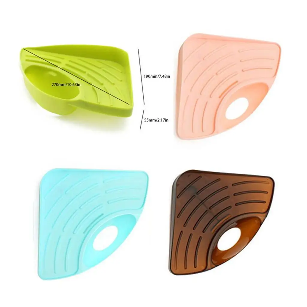 Кухонная треугольная полка для хранения раковины коричневая губки многоразовая