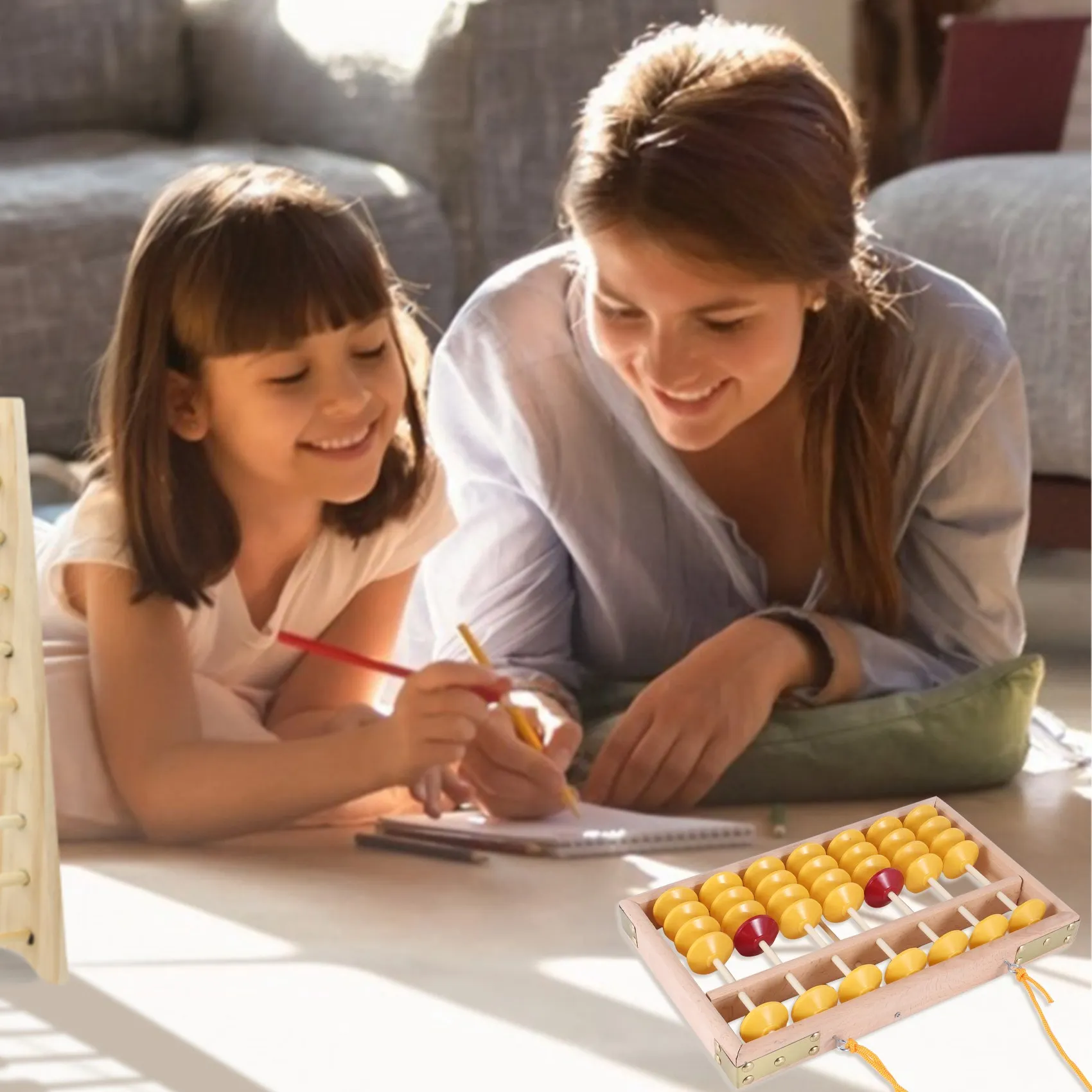 7-колонковый нескользящий Подвесной деревянный Abacus Chinese Soroban учебный инструмент