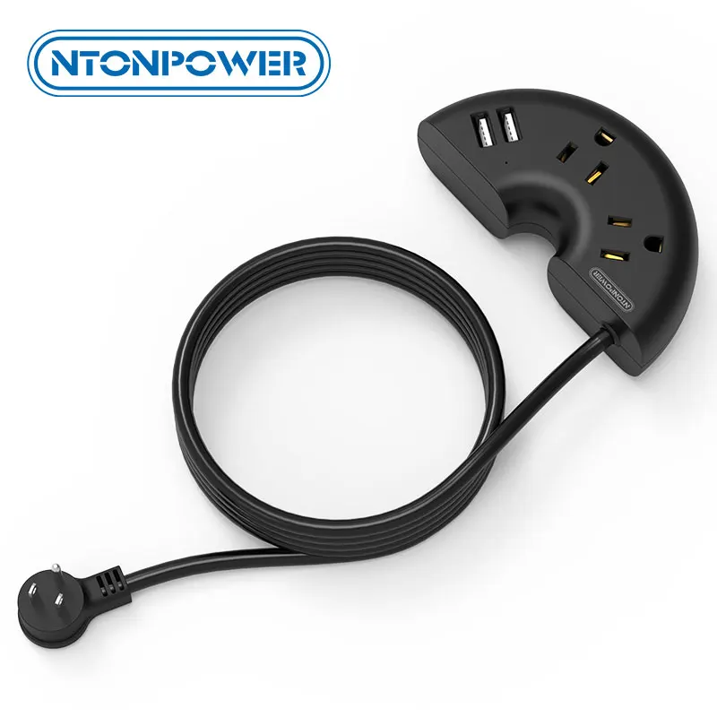 

Сетевой удлинитель NTON с 2 USB-портами и 2 розетками переменного тока