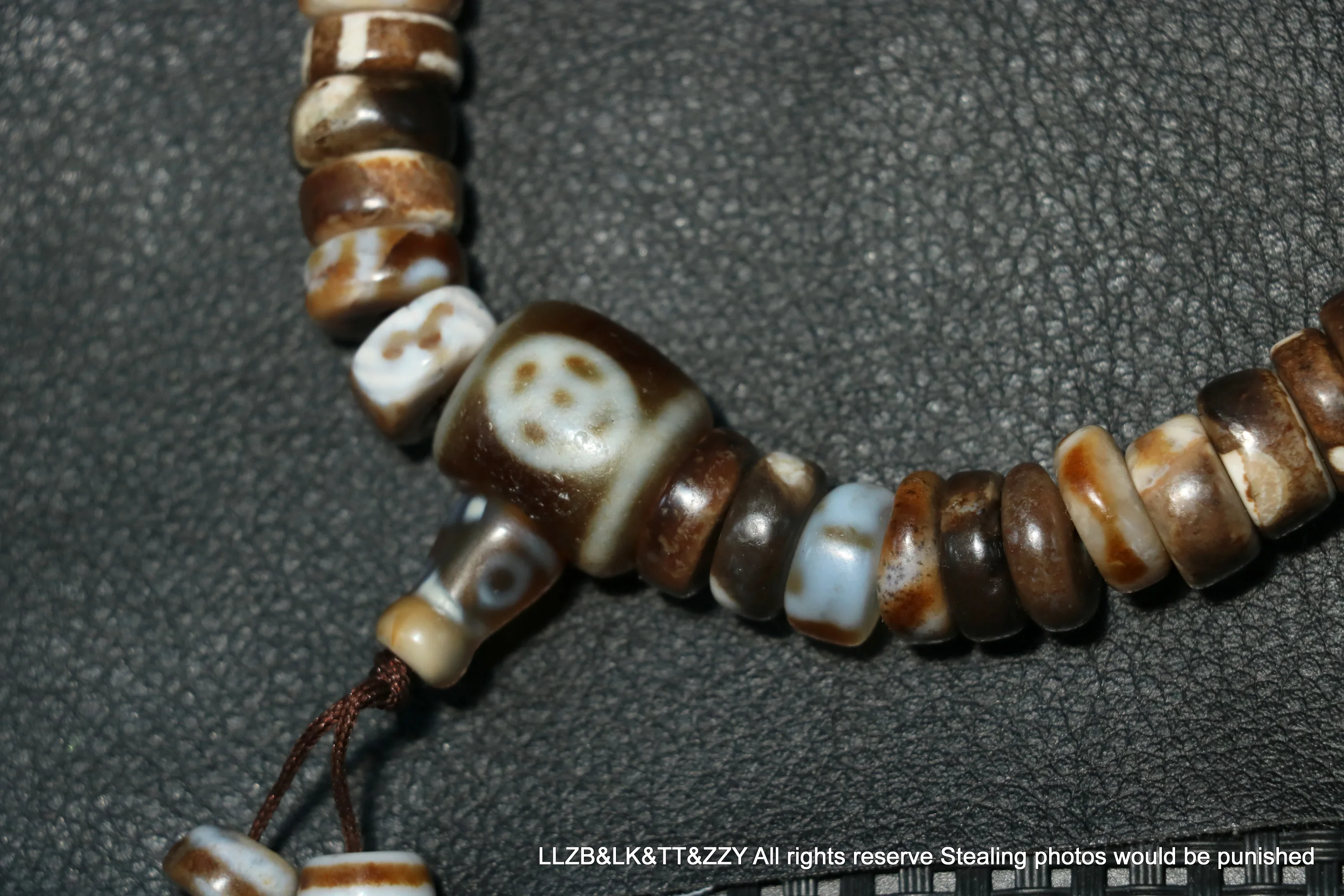 Королевская энергия магия тибетский старый агат натуральная вена ожерелье из