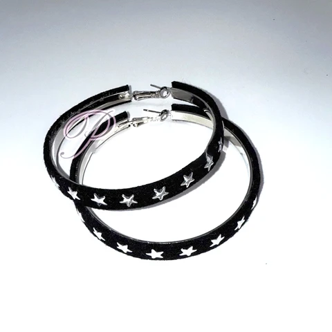 Сережки-кольца Y2K с звездами