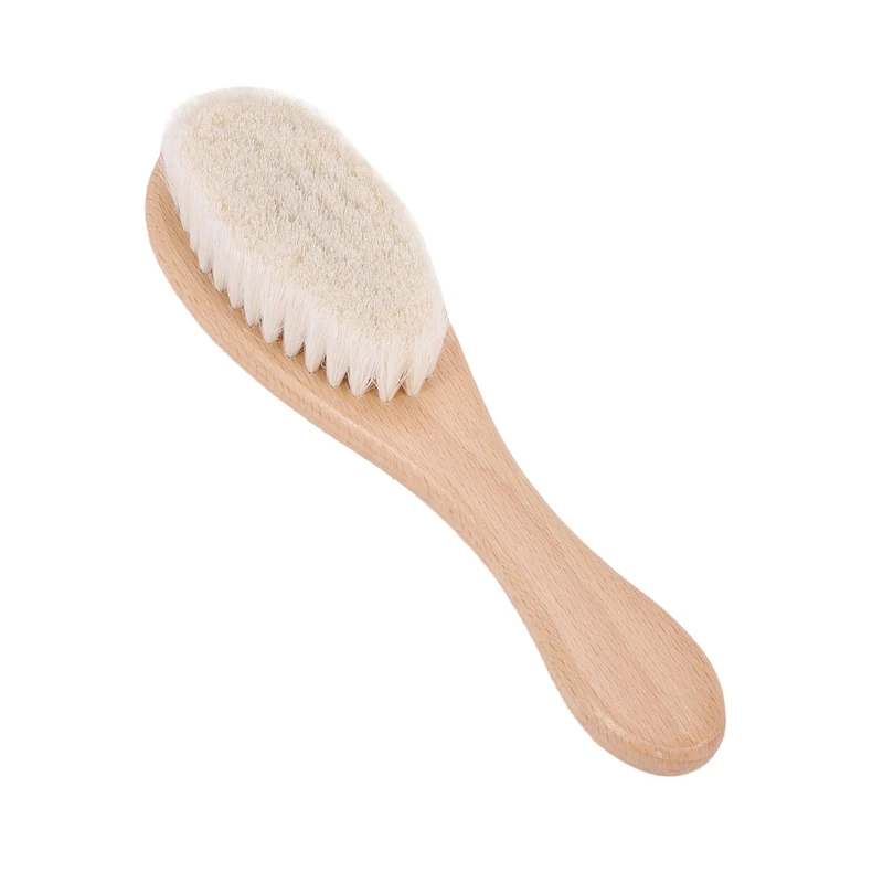

3X Wooden Handle Hairdressing Soft Fiber Brush Barber Neck Duster Cleaning Remove Brush Hair Styling Tools