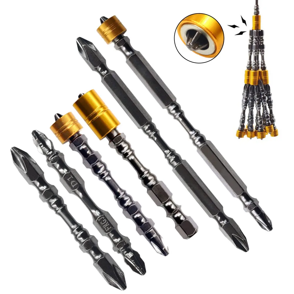 

1pcs PH2 Magnetic Screwdriver Bit Double Head PH2 Screwdriver Bits With Magnetic Ring Electric Screw Driver 65-110mm