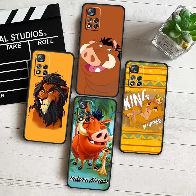 

Cartoon The Lion King For Xiaomi Redmi Note 12 10 11 9 Pro Plus Speed 11E 11S 10S 9T 8 5G Black Phone Case Cover
