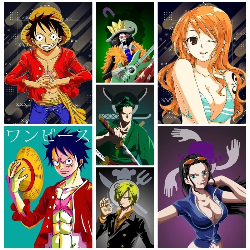 

Слитный холст ророноа Зоро модульный постер Nami домашний декор картины Vinsmoke Sanji HD печать для Гостиной картины настенные картины
