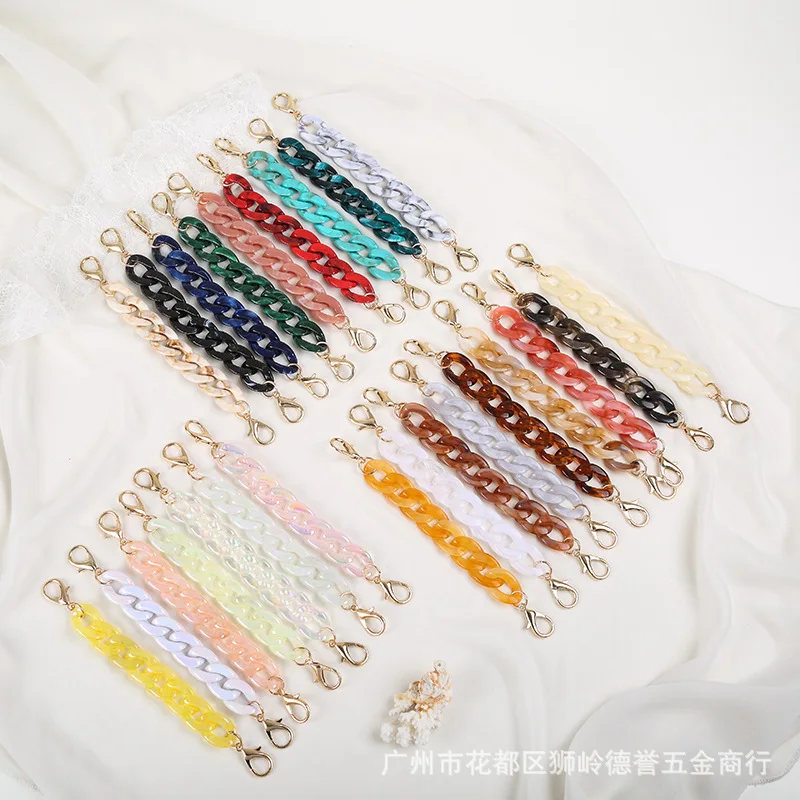 

Long and Short Color Acrylic Chains Strap Phone Chain DIY Accessories for Crossbody Handbag Chain Shoe Decoration for Girl Women