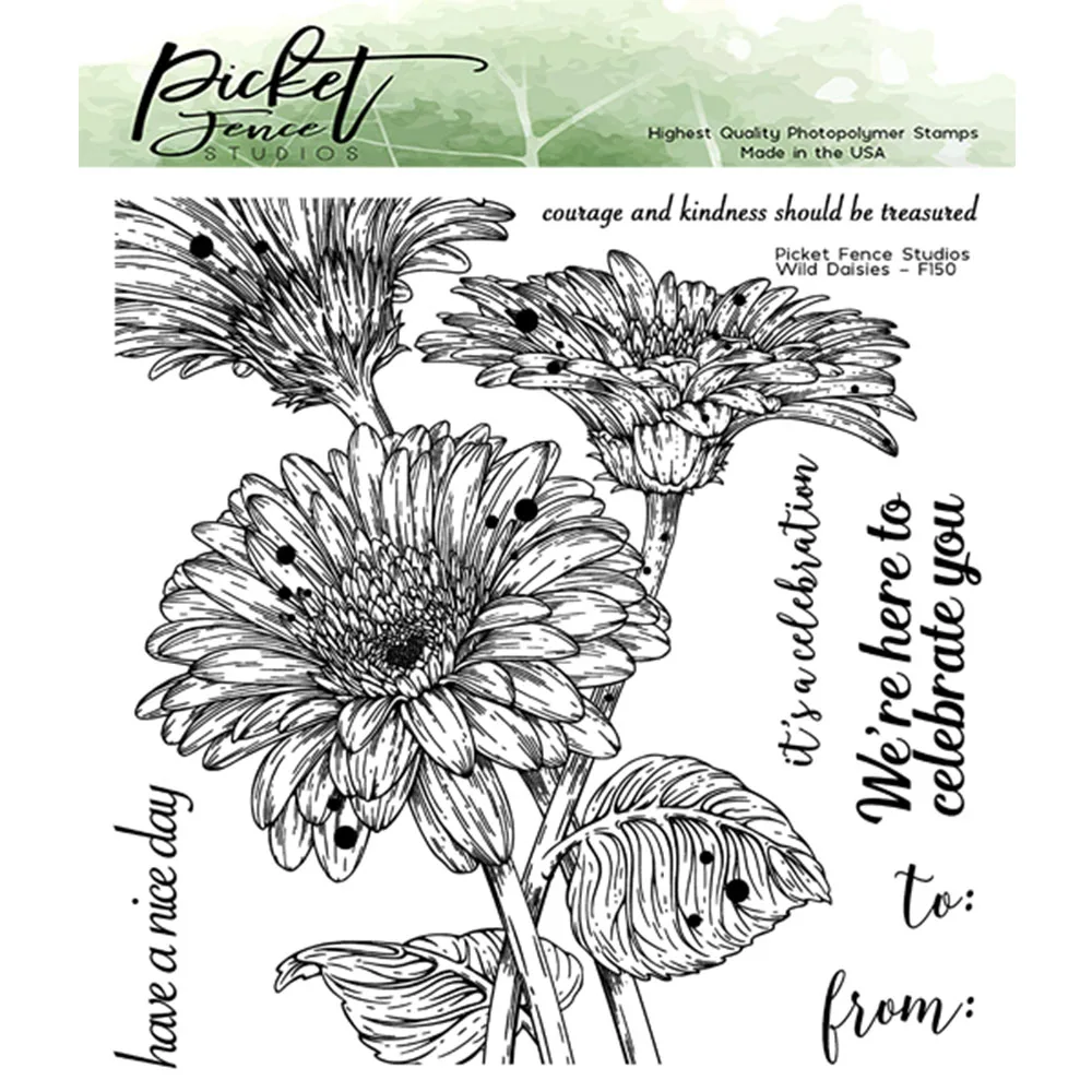 

2022 Wild Daisies Flower Patterns Clear Silicone Stamps Diy Craft Paper Scrapbooking Greeting Card Decoration Embossing Molds