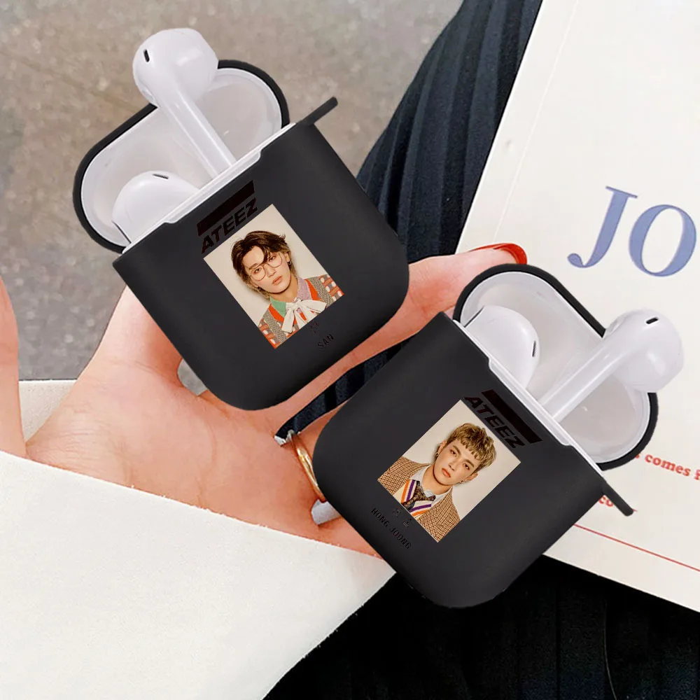 

ATEEZ HongJoong Seong HWA Cover For Apple Airpods Pro Sticker Bluetooth Cases Earphone Accessories For Apple Airpods 1 2 Case