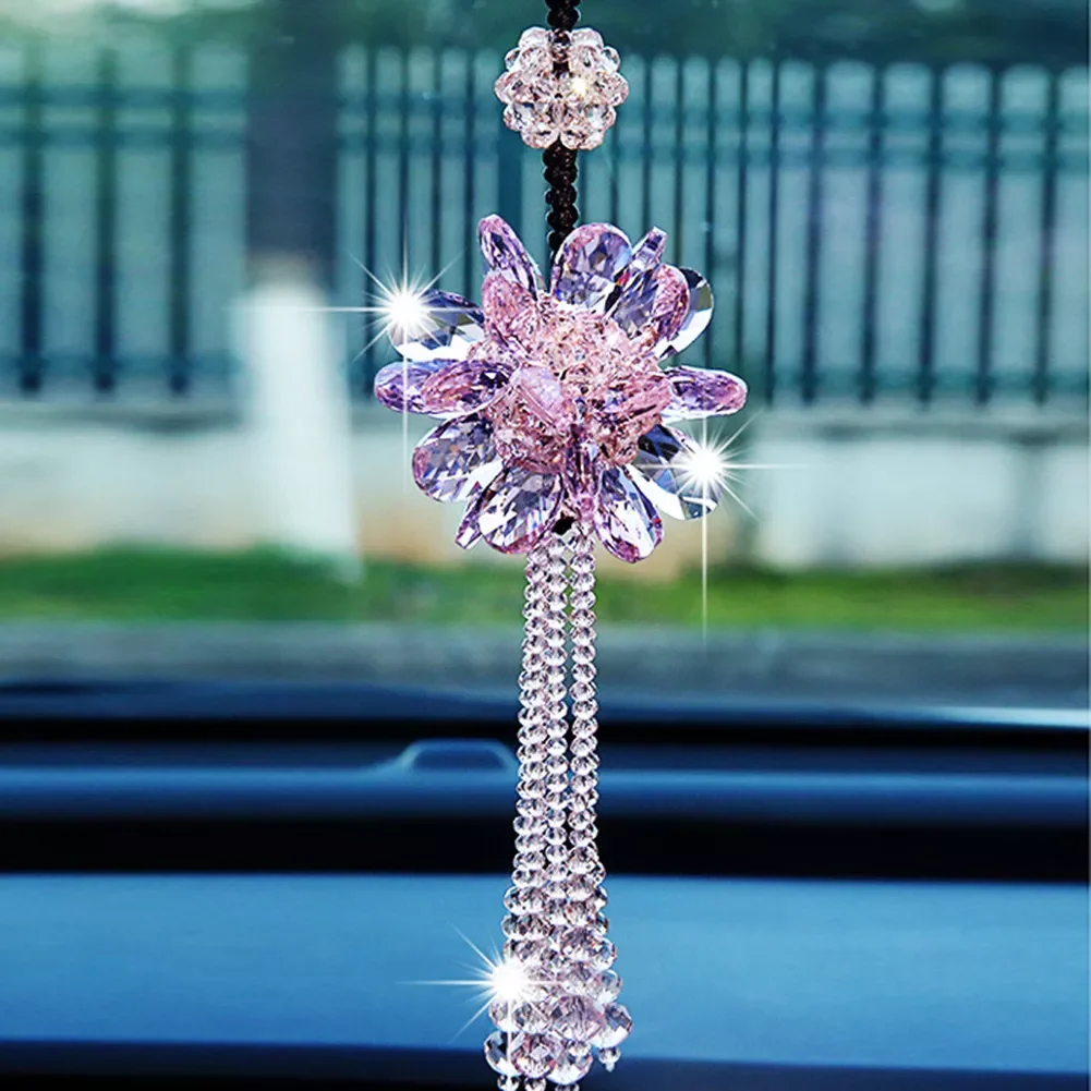 

Car Ornaments Accessories Car Decorative Flower Mirror Pendant