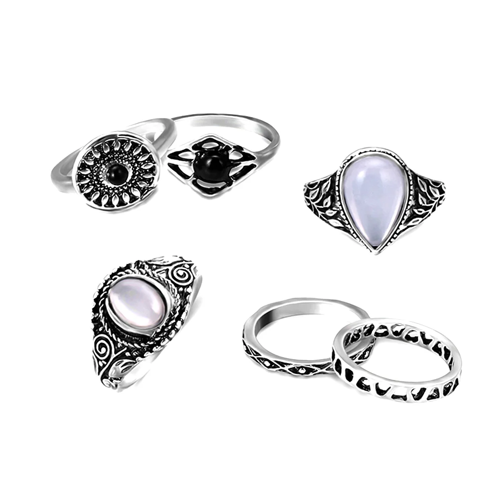 

Ring Finger Knuckle Opening Rings Decorative Decor Fashion S Wedding Alloy Stylish Open Sets Knot Decoration Gothic Biker