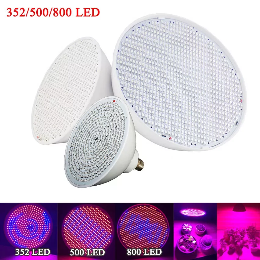 

NEW 352/500/800 LED Grow Light Bulbs Plants vegs Growing Lights Powerful Vegetable Green House Lamp Hydroponic System LED