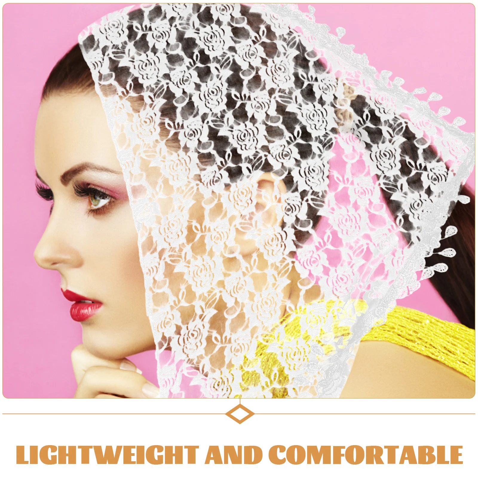 Церковная месса вуаль кружевной треугольный шарф шаль для девочек мантилья