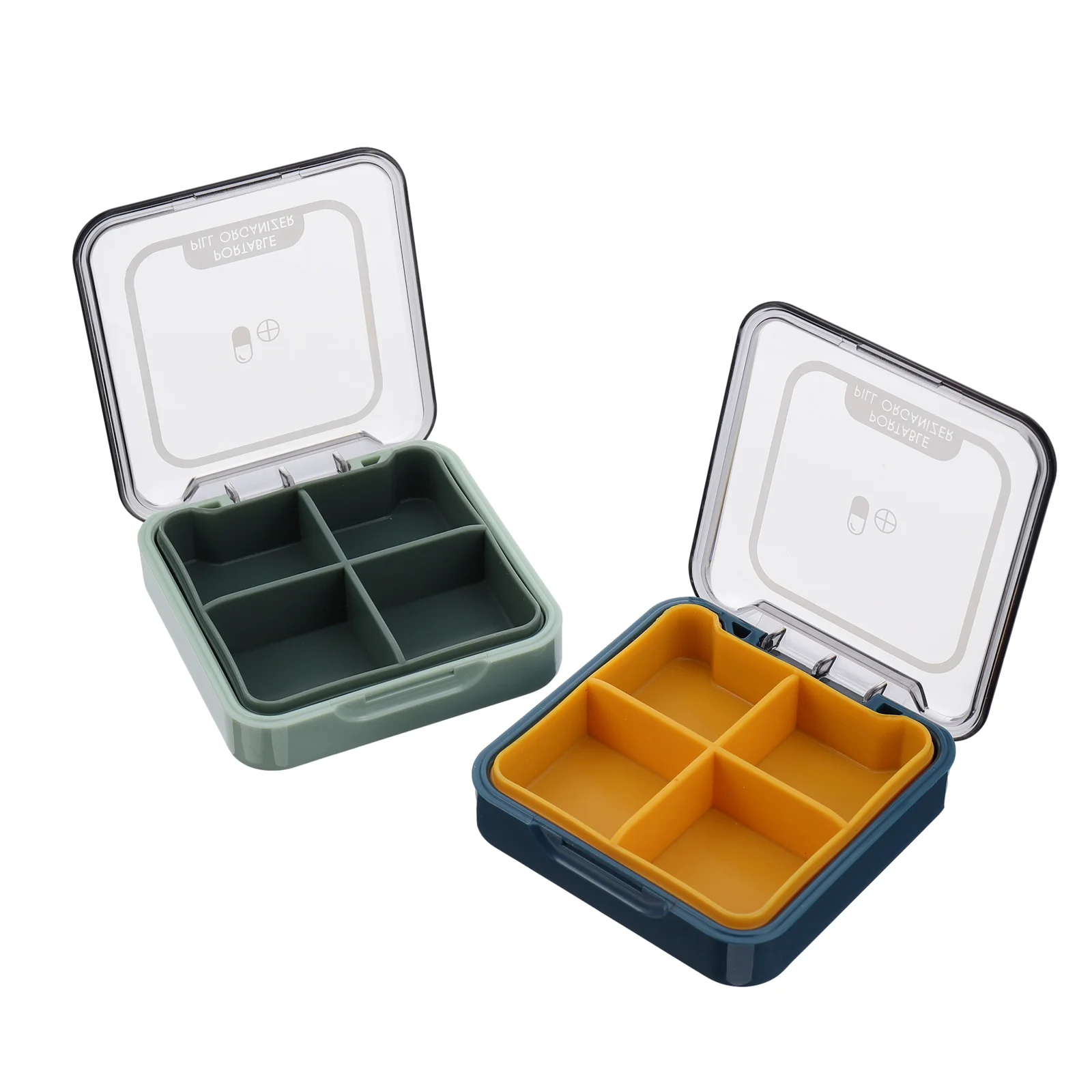 

Box Organizer Case Day Dispenser Storage Weekly Tablet Pm Am Medication Planner Travel Holder Weeklypill Containers Pocket Daily
