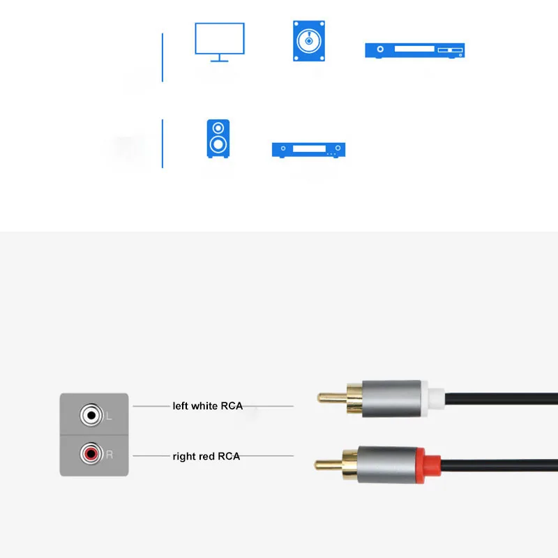 1 м 2 3 RCA папа на 2RCA аудиоразъем удлинительный кабель усилитель для динамиков