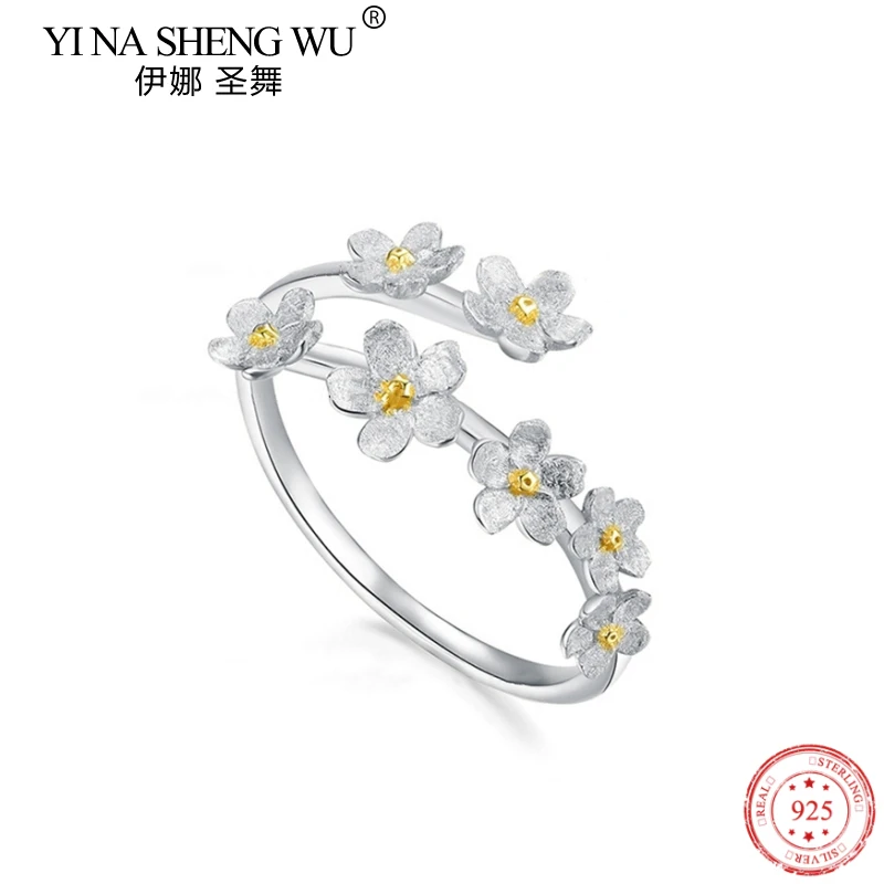 

Женское серебряное кольцо S925 открытое регулируемый размер Золотой/Серебряный не забудьте о свежем и приятном дизайне индивидуальное кольц...