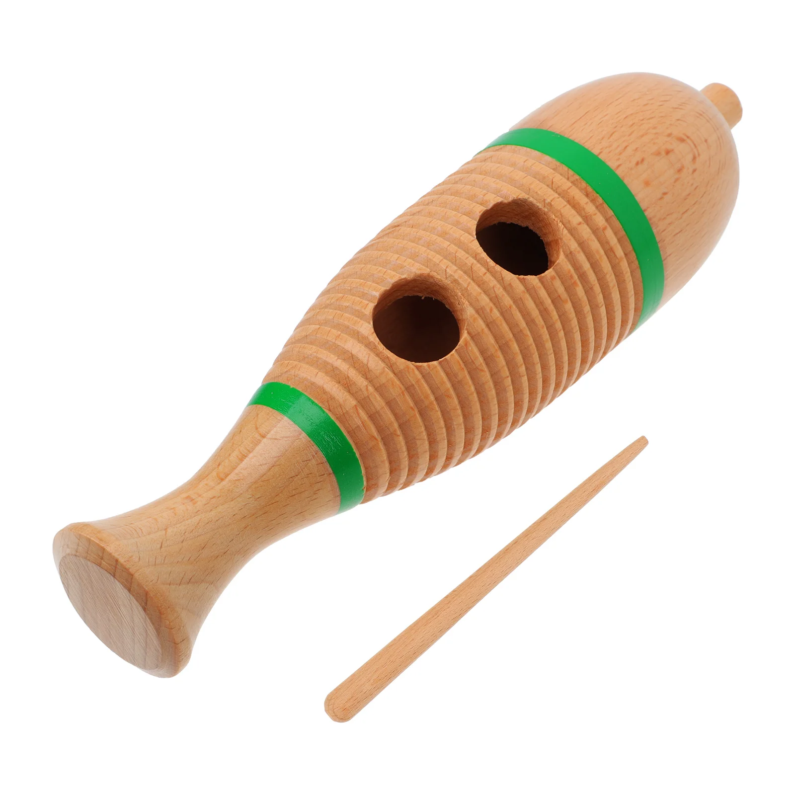 

1set Wooden Kids Musical Instrument Fish Enlightenment Percussion Toys