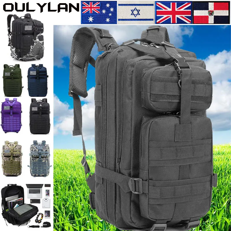 

Военный тактический рюкзак 50L или 30L, армейская Сумка MOLLE для мужчин, рюкзак для кемпинга, охоты, походов, нейлоновые водонепроницаемые сумки для рыбалки