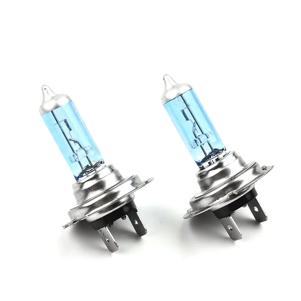 

Ultra-white Car Headlight Bulb Bubbles Car DC 12V H7 Halogen Lamp Quartz Glass Tube 100W 1500LM 6000K Blue Durable