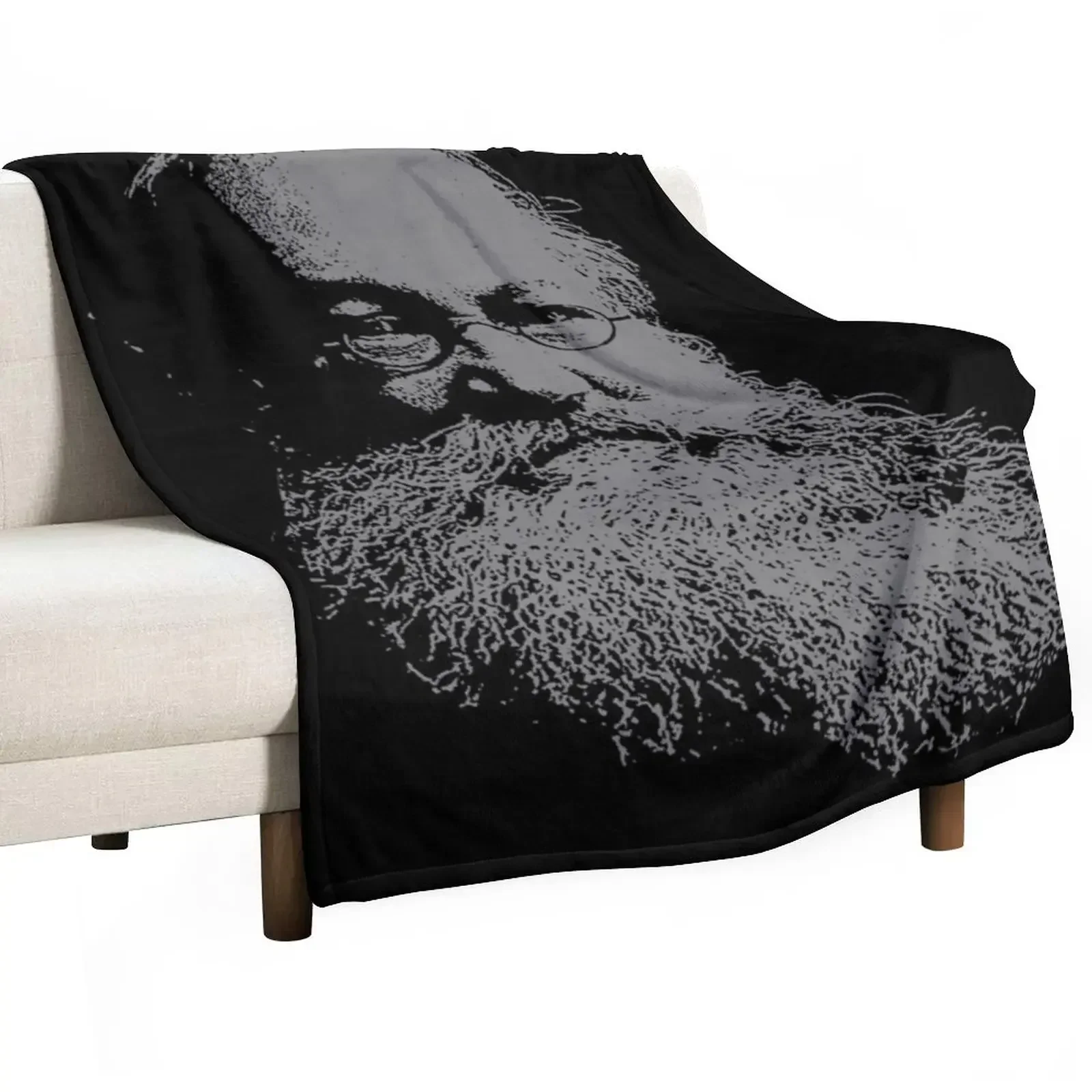 Peter Kropotkin Throw Blanket Plaid on the sofa Designers Flannel Fabric Soft Beds Blankets