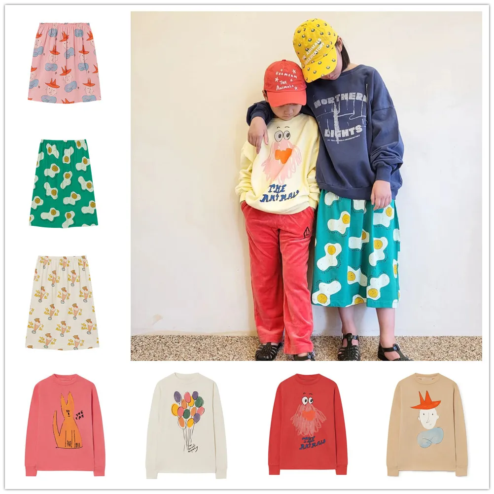 

2022 TAO KIDS Autumn and Winter Ins Style Baby Girl Sweet and Cute Letter Printing Long-sleeved Bottoming Skirt Suit