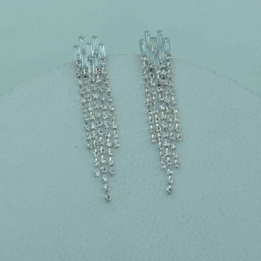 Роскошные женские серьги со стразами новые блестящие ювелирные изделия для