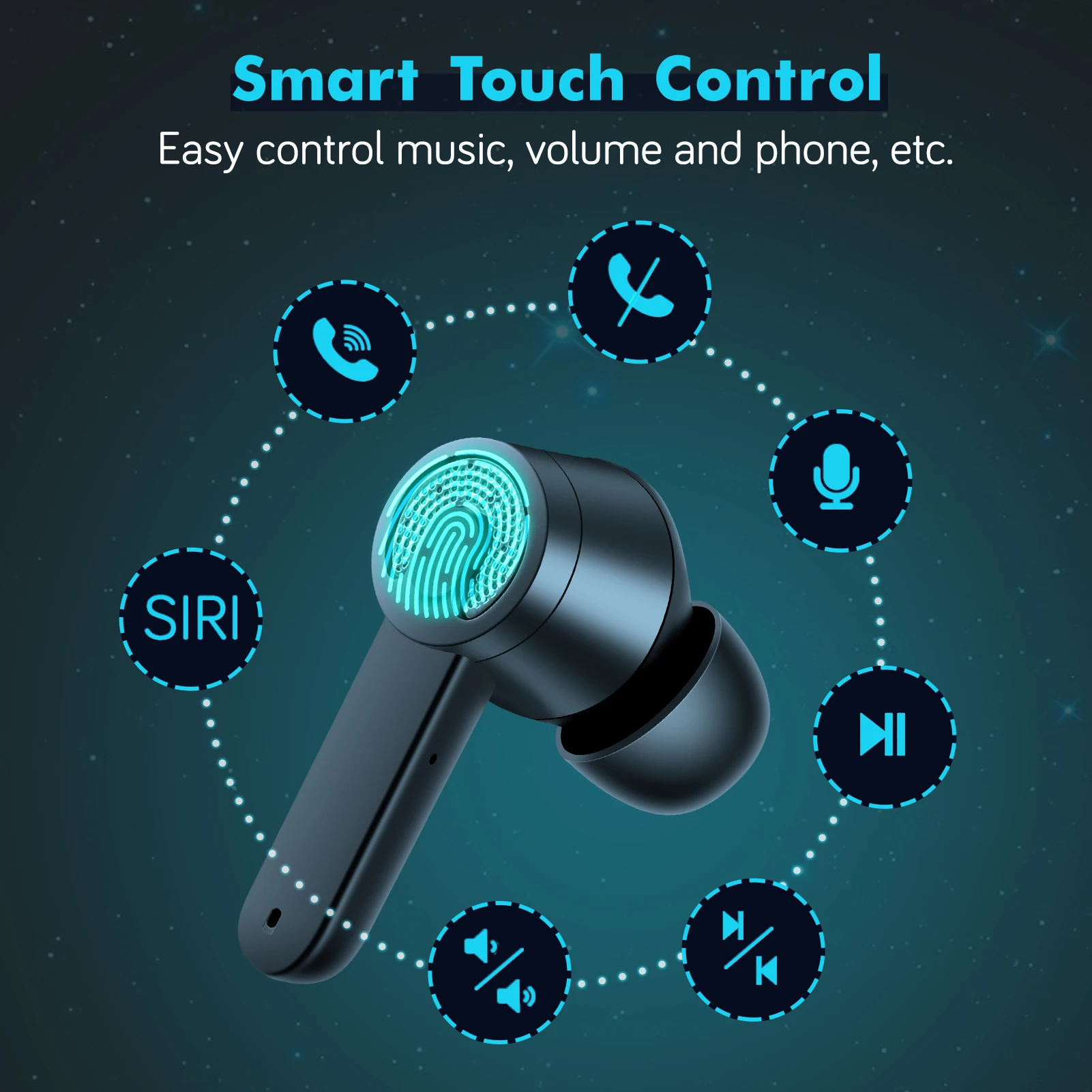 TWS Bluetooth 5 1 наушники Настоящие беспроводные IPX7 водонепроницаемые