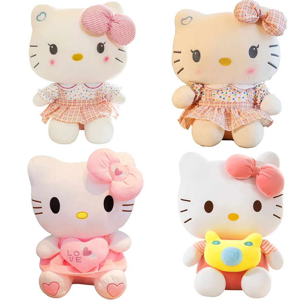 

Sanrio Lolita Hello Kitty Plush Toys Anime Kawaii Cute Sitting Posture KT Cat Plushie Doll Lover Christmas Plushies Toy Gifts