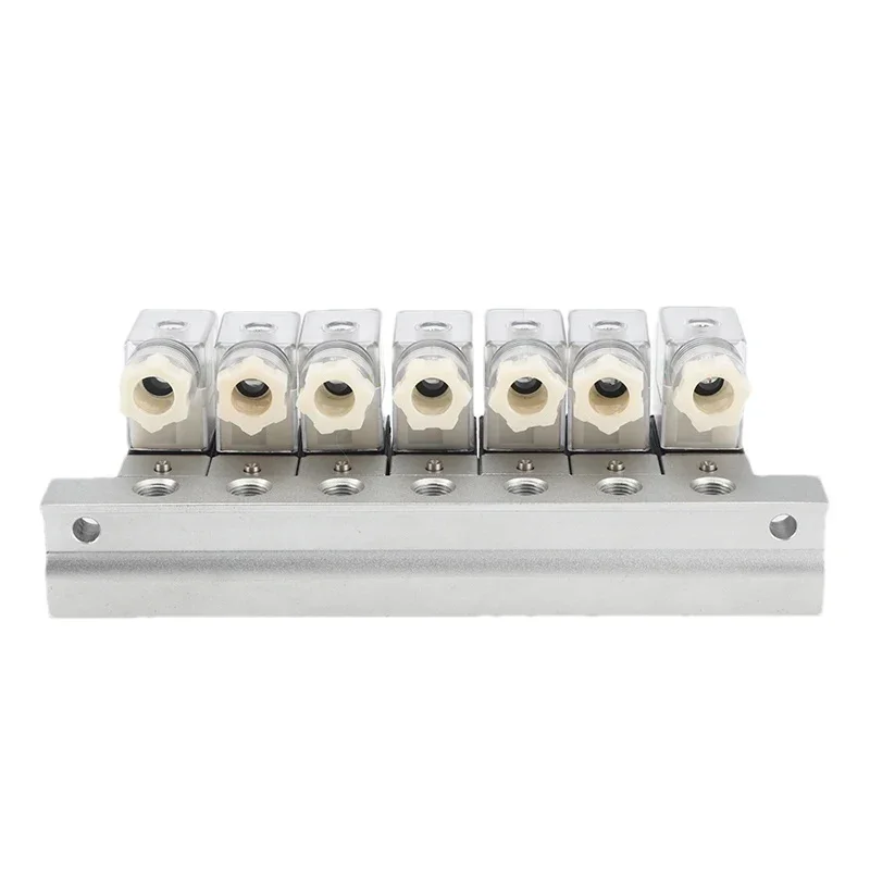 Pneumatic Solenoid Valve 3V1-06-NC 3/2 Way Integrated Control One Input Multiple Output With Busbar DC12V/24V AC110V/220V